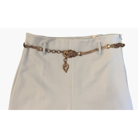 J. McLaughlin Jodie Pants Women's Size Large Light Ice Blue Structured Stretch - Picture 2 of 6